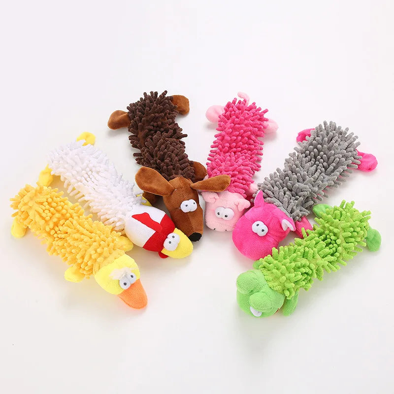 Durable Low Price Pet Dog Plush Toy Animal Shape Squeaky