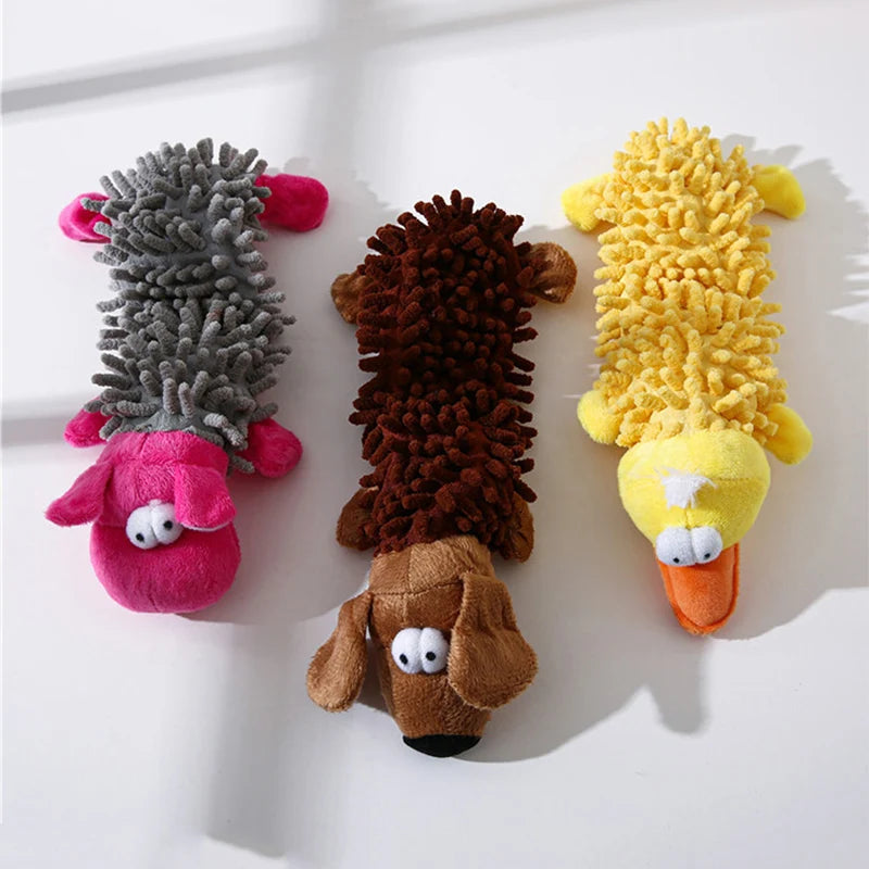 Durable Low Price Pet Dog Plush Toy Animal Shape Squeaky