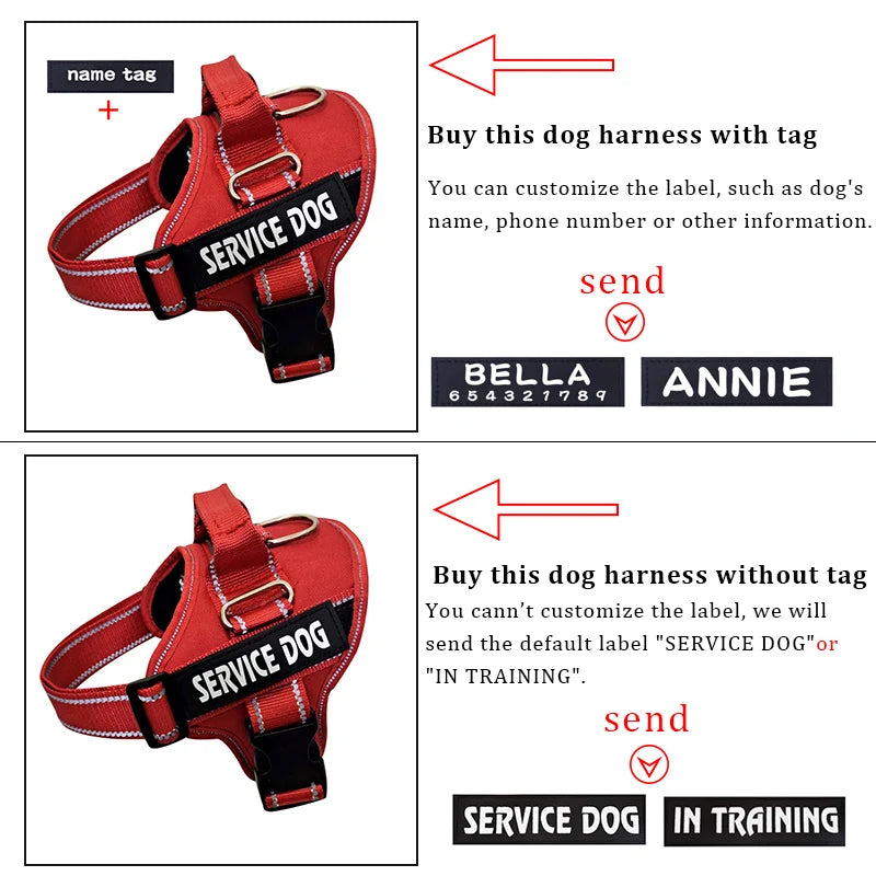 Nylon Dog Harness Personalized Reflective