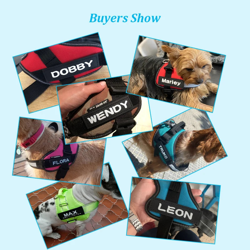 Nylon Dog Harness Personalized Reflective