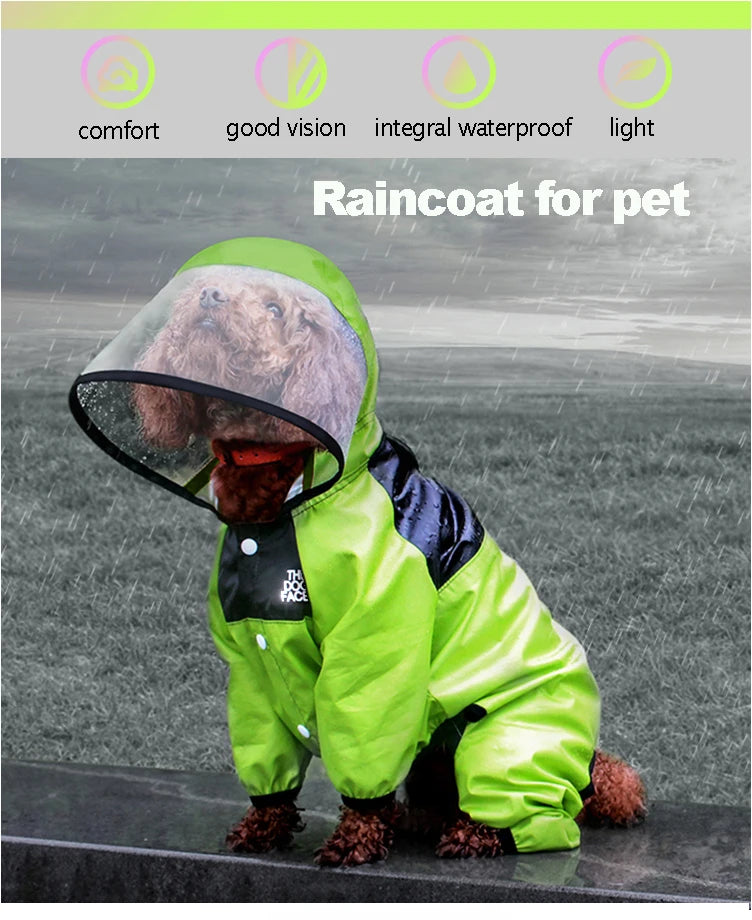 Pet Dog Raincoat The Dog Face P