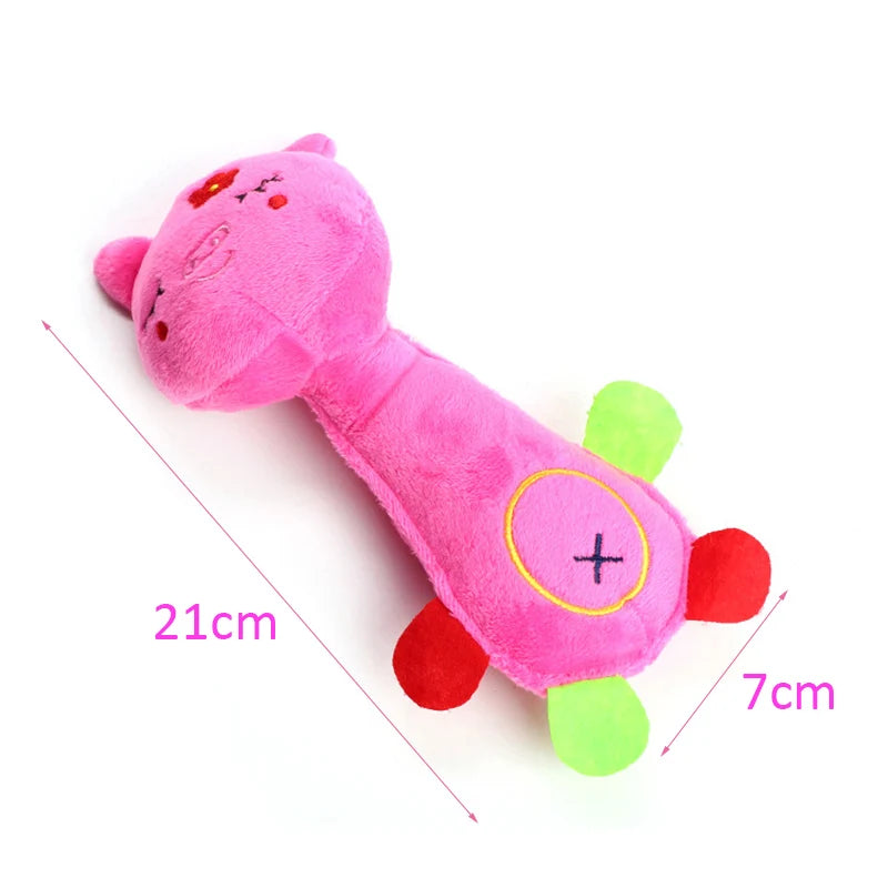 Durable Low Price Pet Dog Plush Toy Animal Shape Squeaky