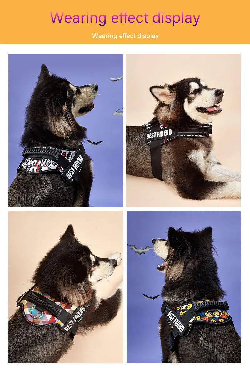 Personalised No Pull Dog Harness with Custom Name and Phone Number