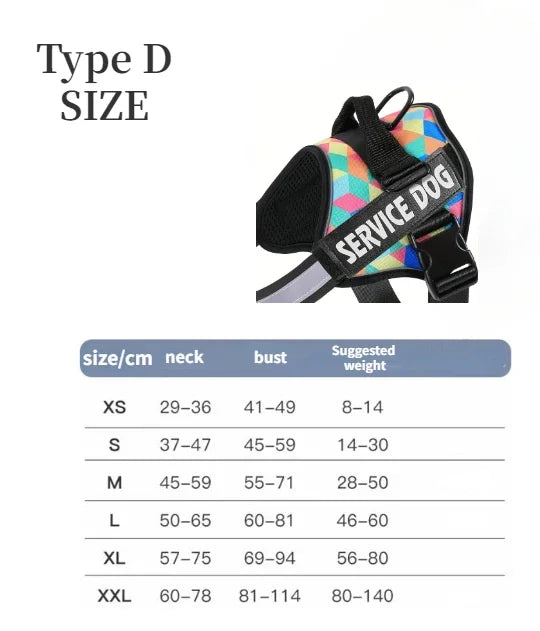 Personalized  Dog Harness  Breathable and Adjustable No-Pull  Dog Harness leash set