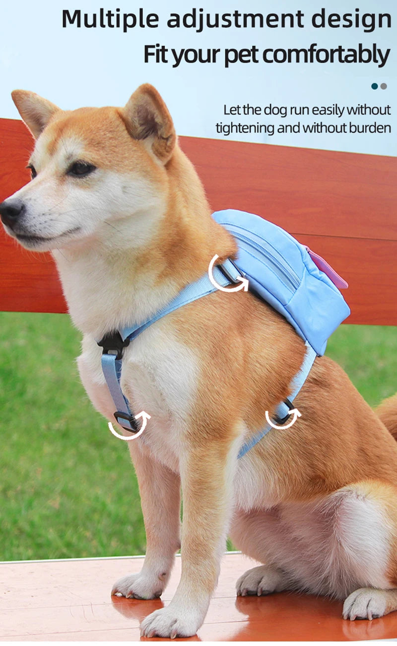 Personalized Dog Harness with Snack bag for Small Dogs