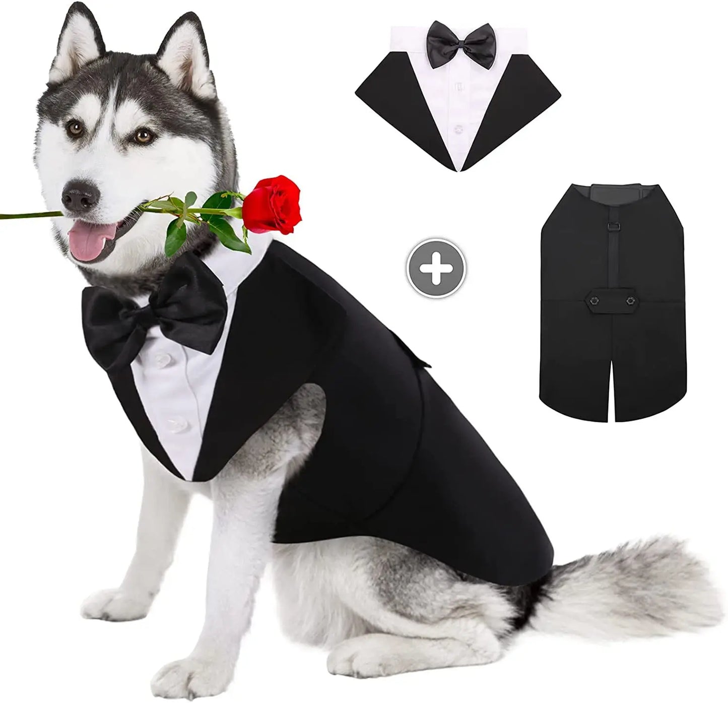 Pet Dog Clothes Fashion Party Show Formal Suit Tie Bow Shirt Wedding Tuxedo Halloween