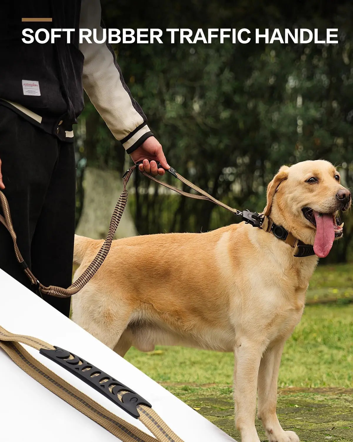 Reflective Shock Absorbing Pet Leashes with Car Seatbelt for Large Dogs