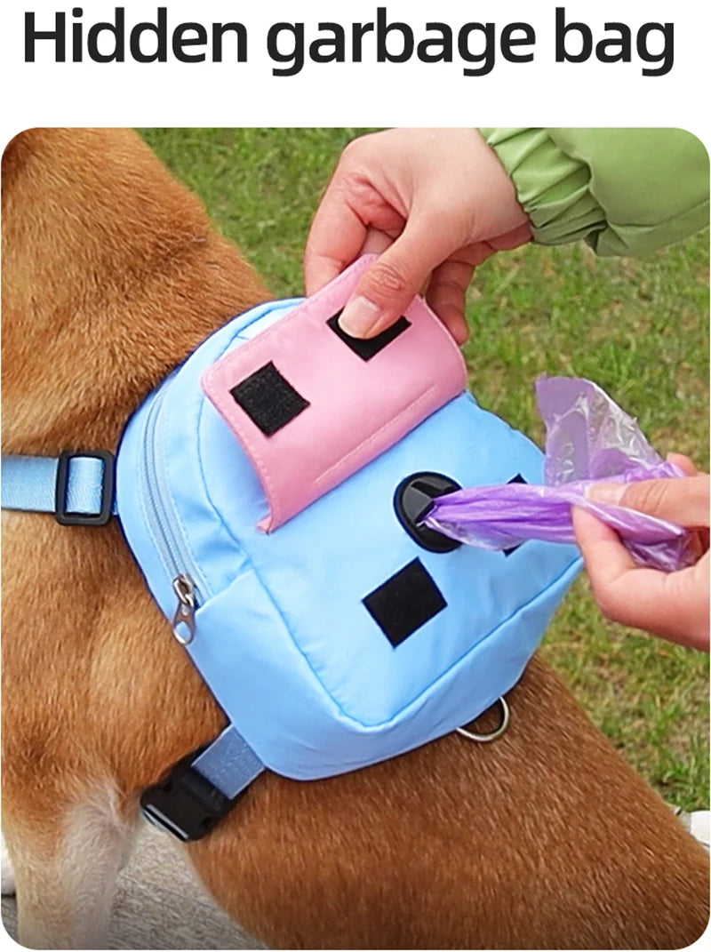 Personalized Dog Harness with Snack bag for Small Dogs