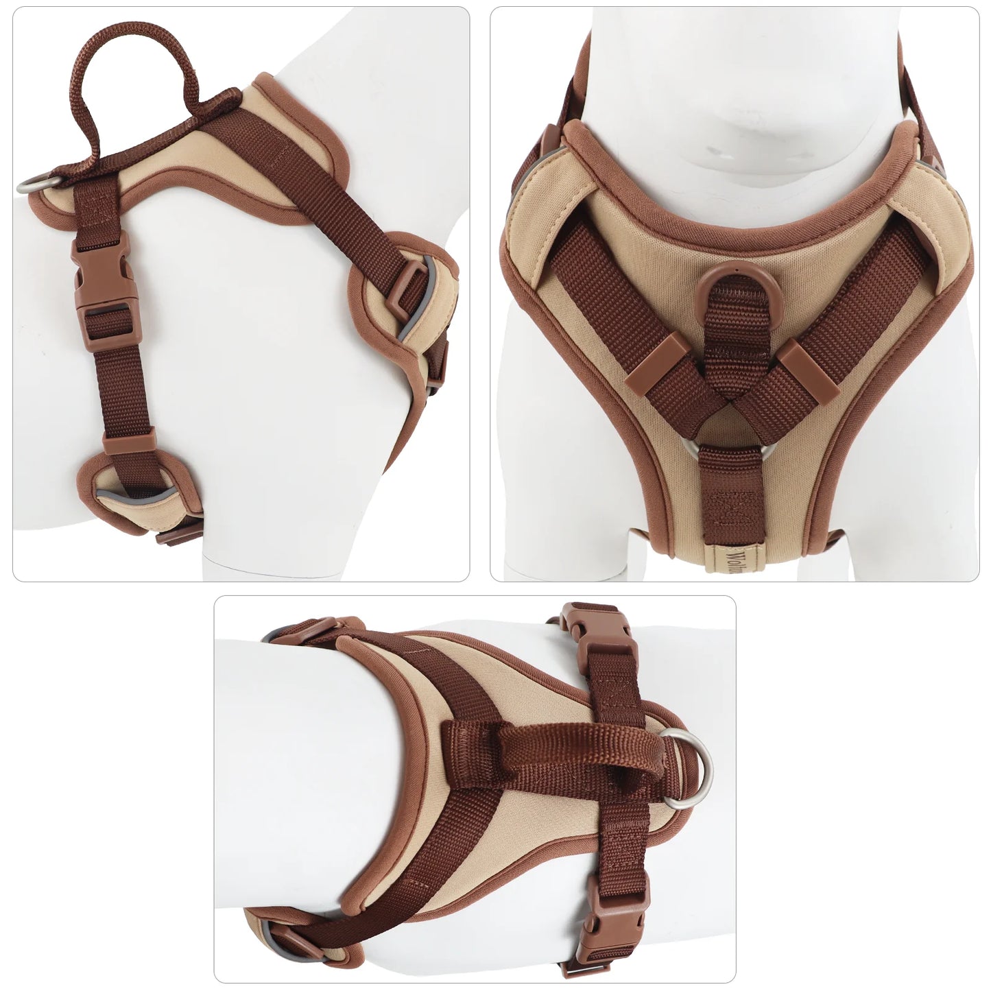 New Chocolate color luxury Dog Harness no pull