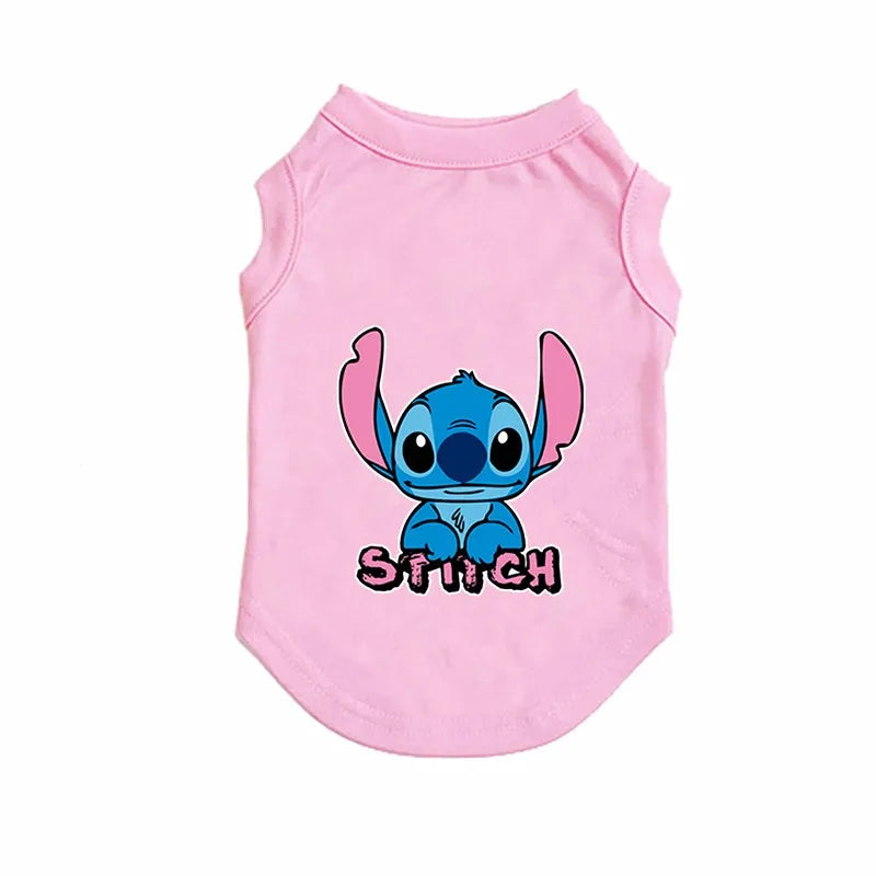 Disney Stitch Pet Dogs Vest Summer Cotton Dogs Clothes T