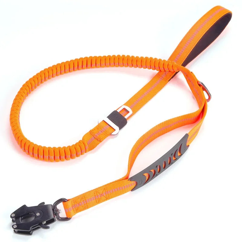 Reflective Shock Absorbing Pet Leashes with Car Seatbelt for Large Dogs