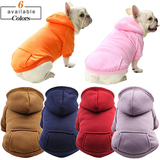 Dog Winter Hooded Sweatshirt for Small and Medium Dog