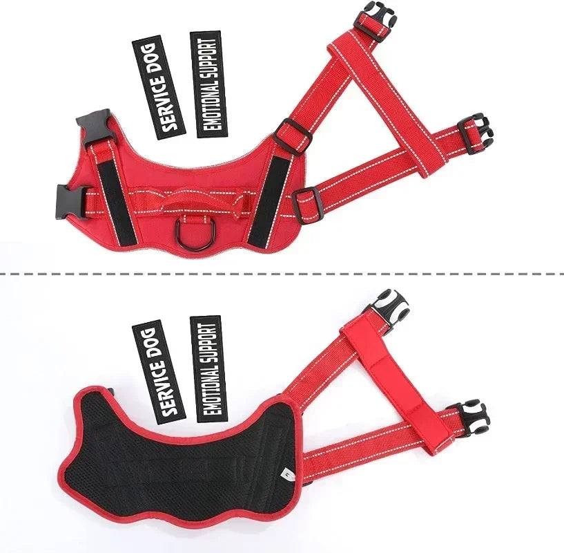 Personalized  Dog Harness  Breathable and Adjustable No-Pull  Dog Harness leash set