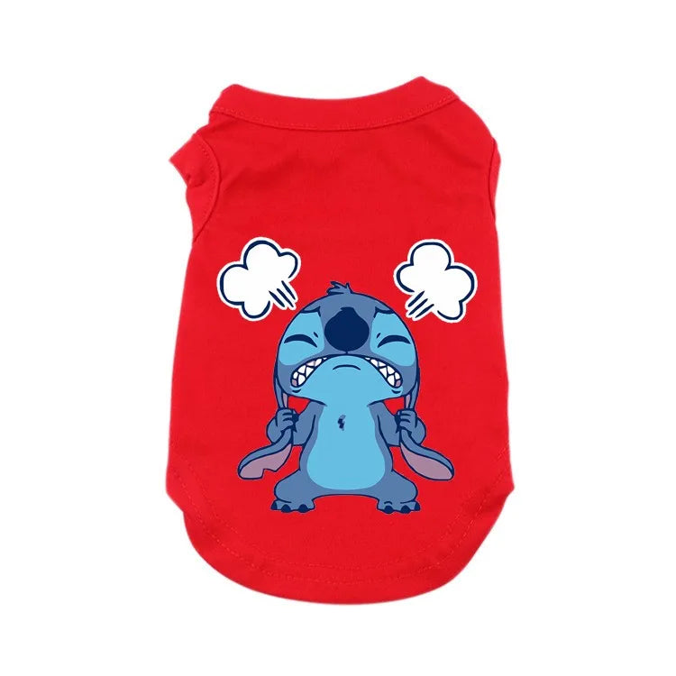 Disney Stitch Pet Dogs Vest Summer Cotton Dogs Clothes T