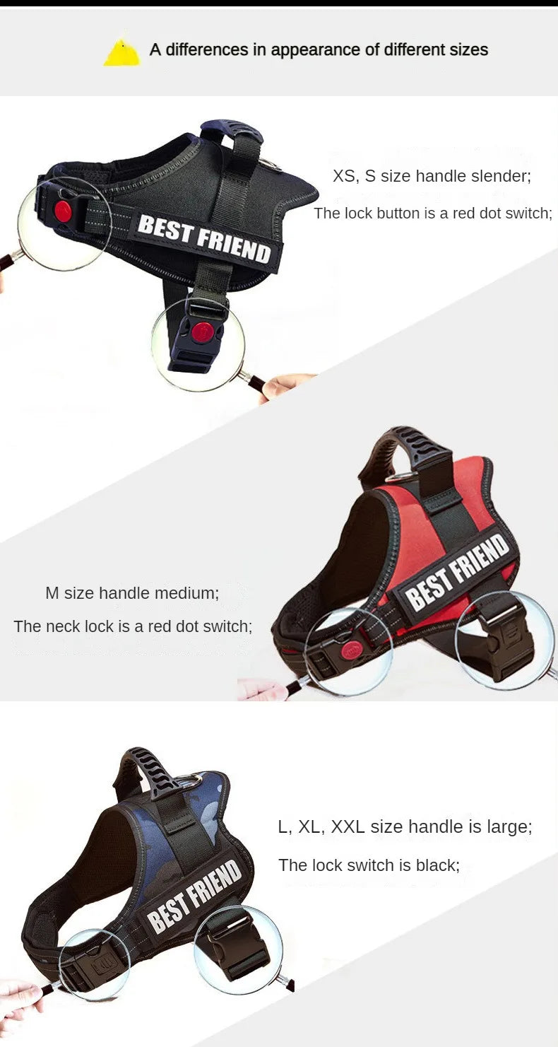 Personalised No Pull Dog Harness with Custom Name and Phone Number