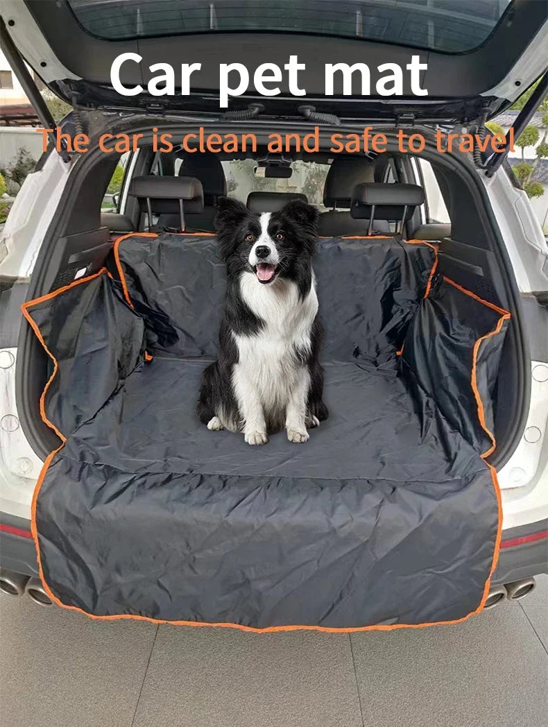 Dog Car Cushion Pet Car Cushion Trunk Rear Seat Isolation Seat Waterproof Pet Cargo Cover Dog Seat Cover Mat for SUVs Sedans