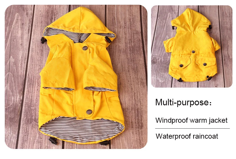 Large Dog Clothes Waterproof Dog Raincoat Pet Windproof Jacket L