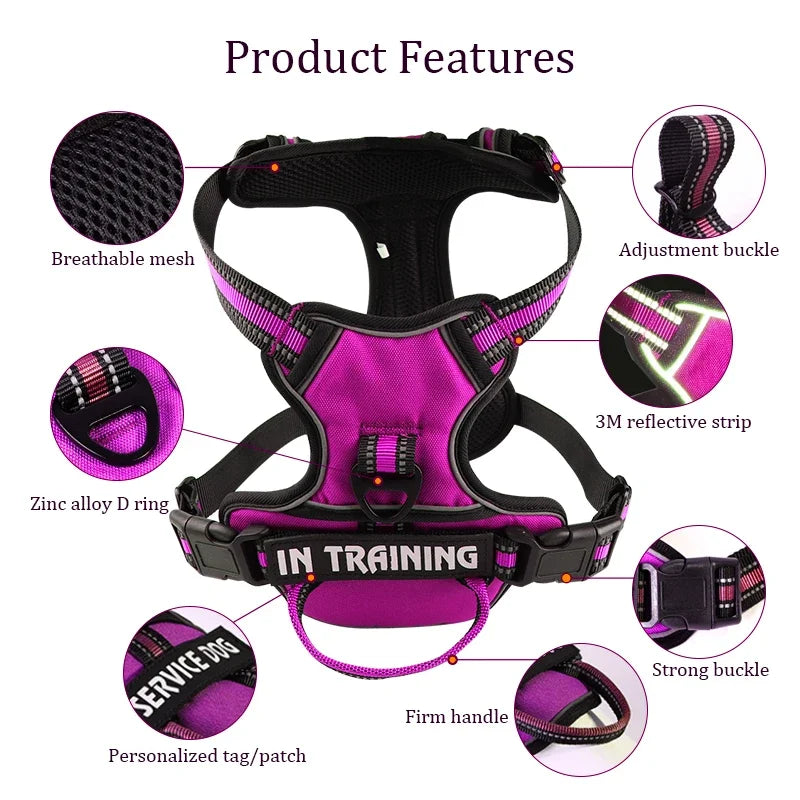 Nylon Dog Harness Vest Reflective