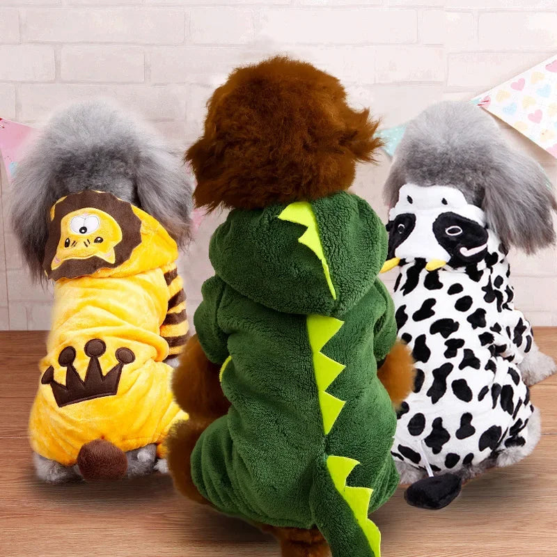 Soft Warm Fleece Dogs Jumpsuits Pet Clothing