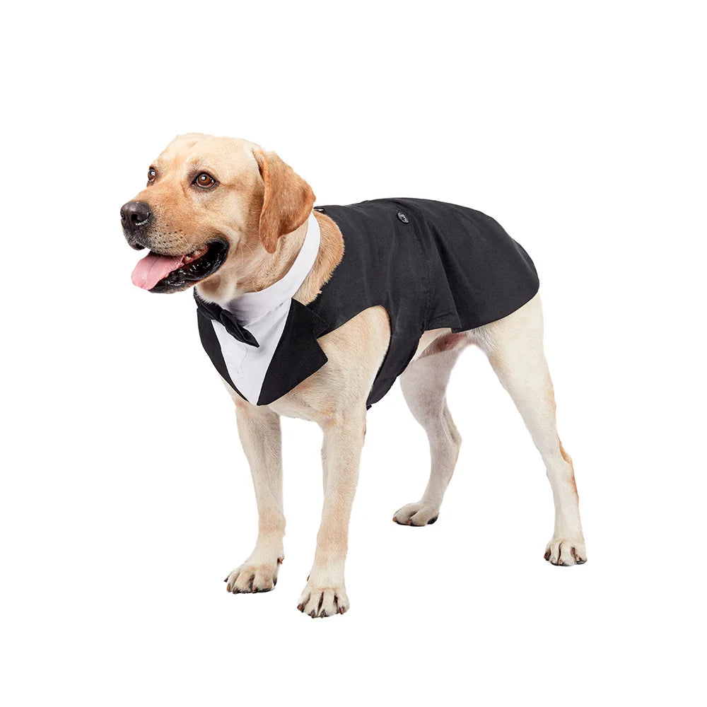 Pet Dog Clothes Fashion Party Show Formal Suit Tie Bow Shirt Wedding Tuxedo Halloween