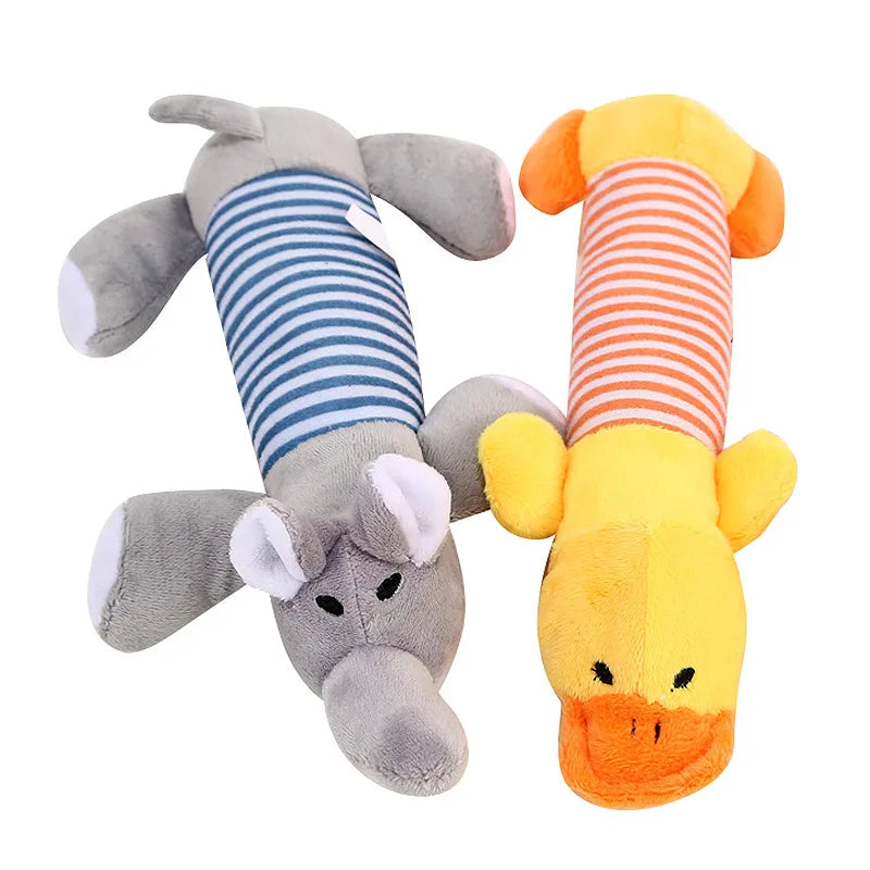 CDDMPET Animals Shape Plush Dog Toy Bite Resistant Squeaky Toys for Small Dogs Interactive Chew Molar Toy Sound Pet Accessories