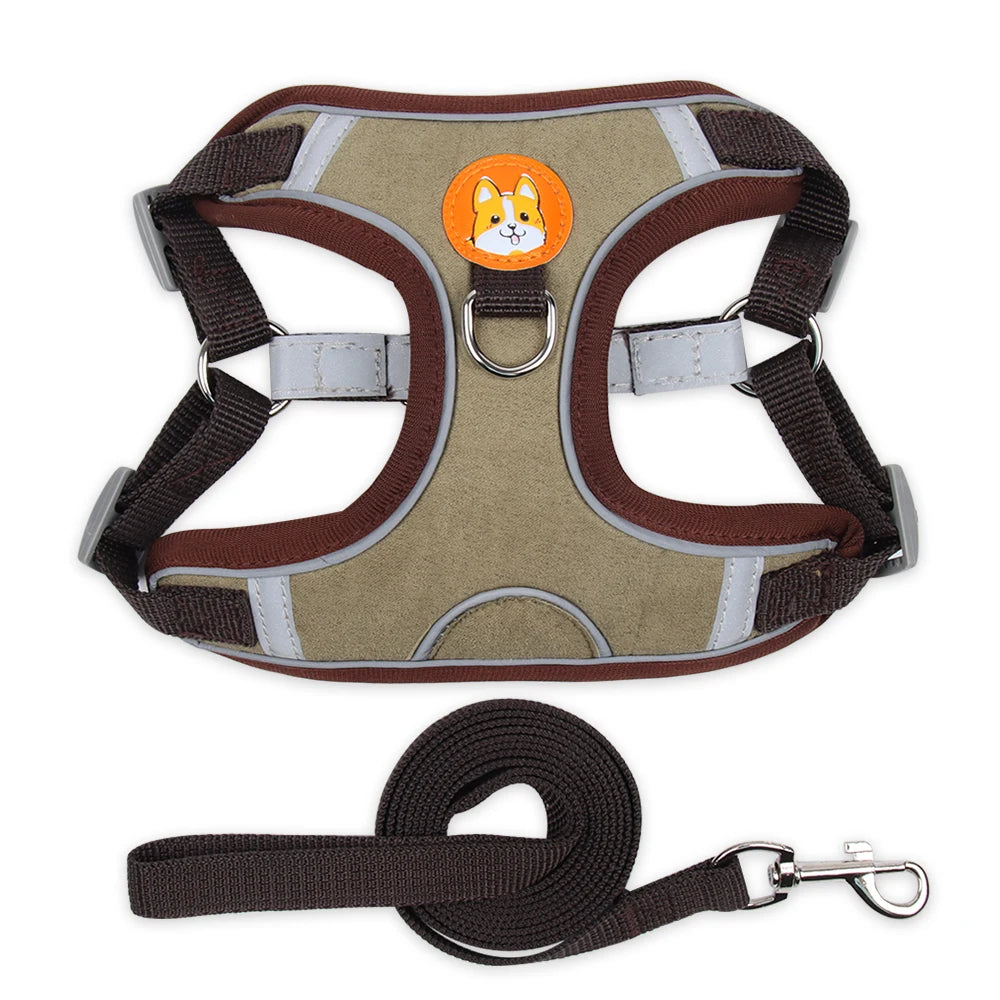 Dogs Adjustable Harness Leash Set