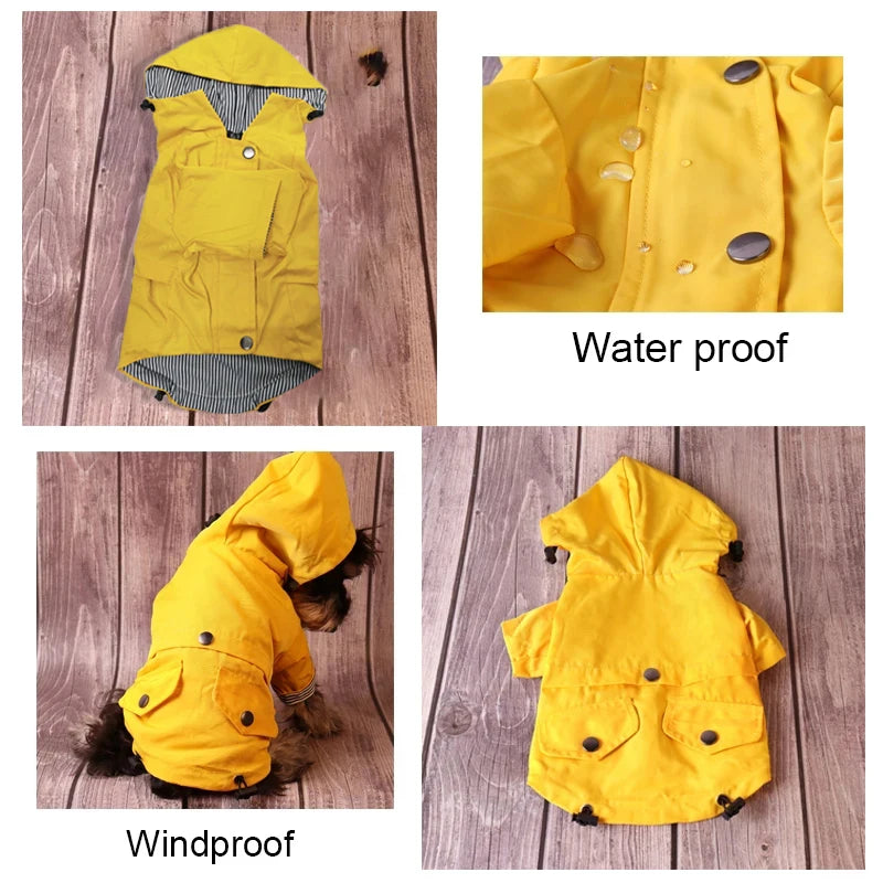 Large Dog Clothes Waterproof Dog Raincoat Pet Windproof Jacket L