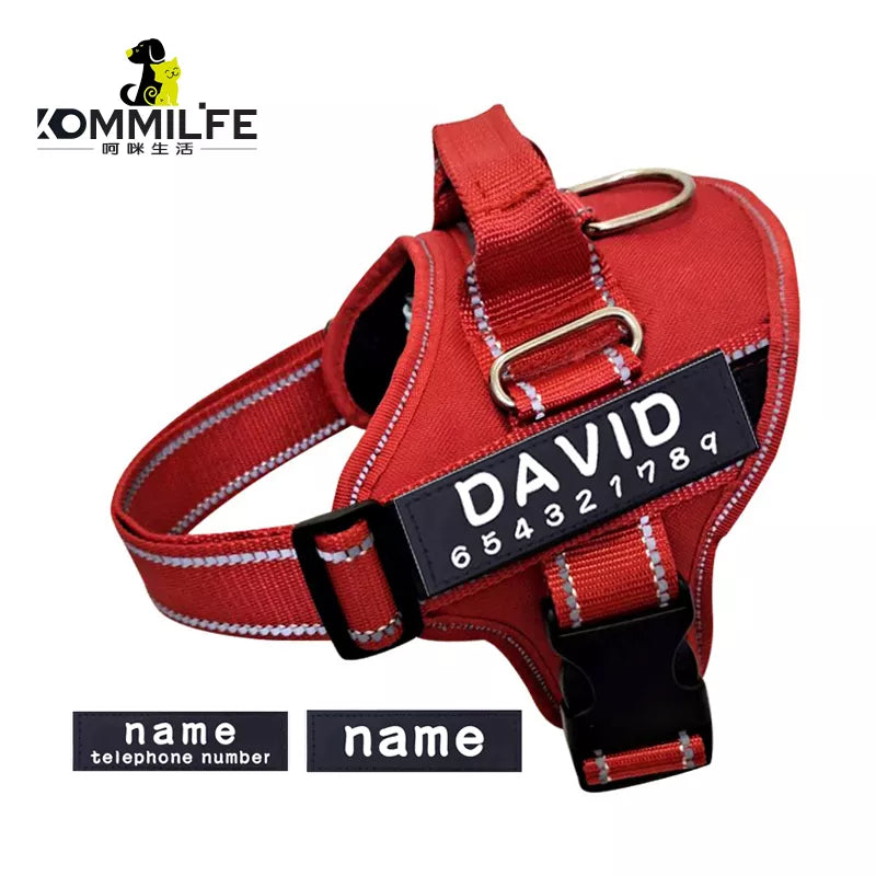 Nylon Dog Harness Personalized Reflective