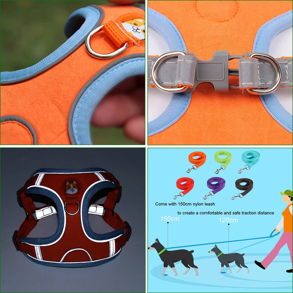 No Pull Pet Dog Harness and Leash Set