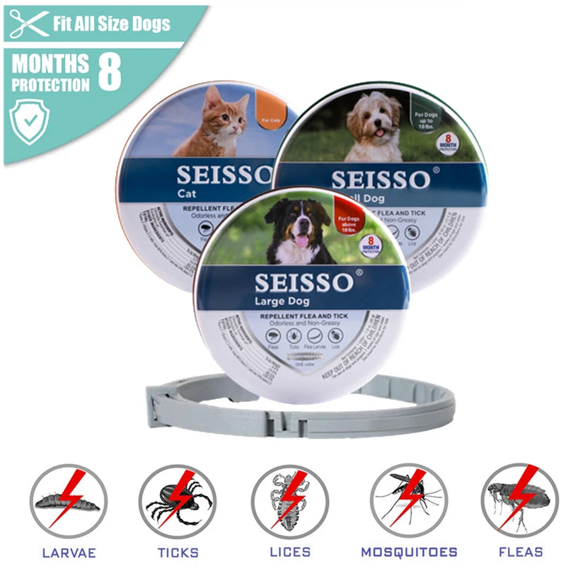 New 38/70CM Pet Anti Flea Ticks Antiparasitic