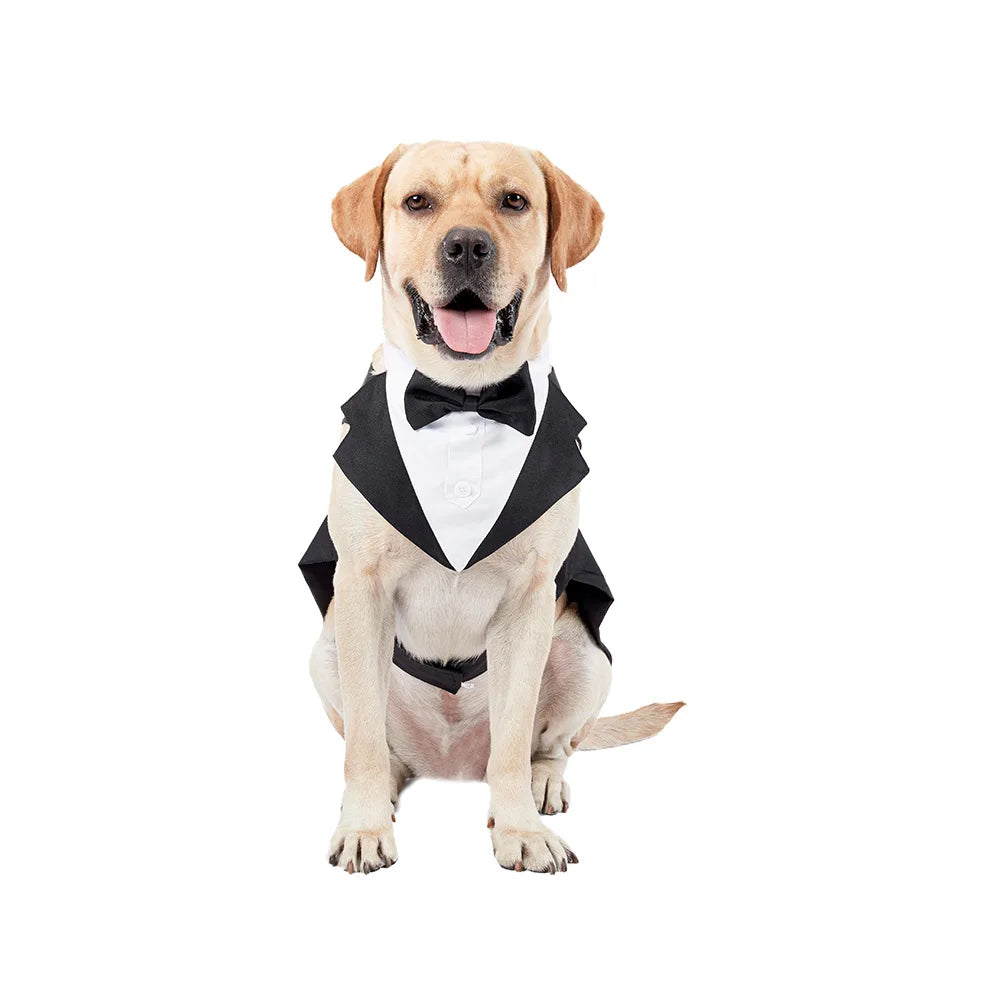 Pet Dog Clothes Fashion Party Show Formal Suit Tie Bow Shirt Wedding Tuxedo Halloween